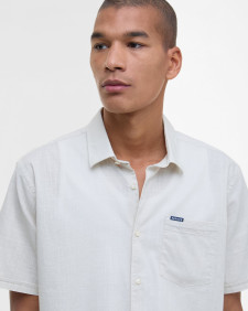 Pigment Dye Slub Short-Sleeved Shirt Oatmeal