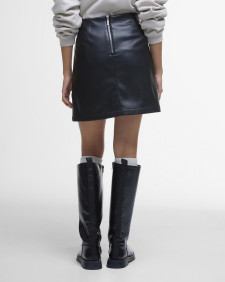 Peyton Faux-Leather Mini Skirt Classic Black