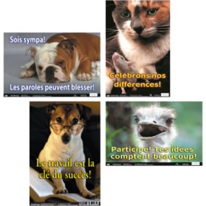 French Fun Photo Posters Set #10, 12" x 18", Set of 4