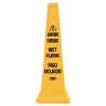 Rubbermaid Commercial, Multilingual "Caution", Wet Floor Cone, Yellow, 36"