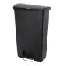 Rubbermaid Commercial, Streamline, Step-On, 18 gal, Resin, Black, Rectangle, Receptacle