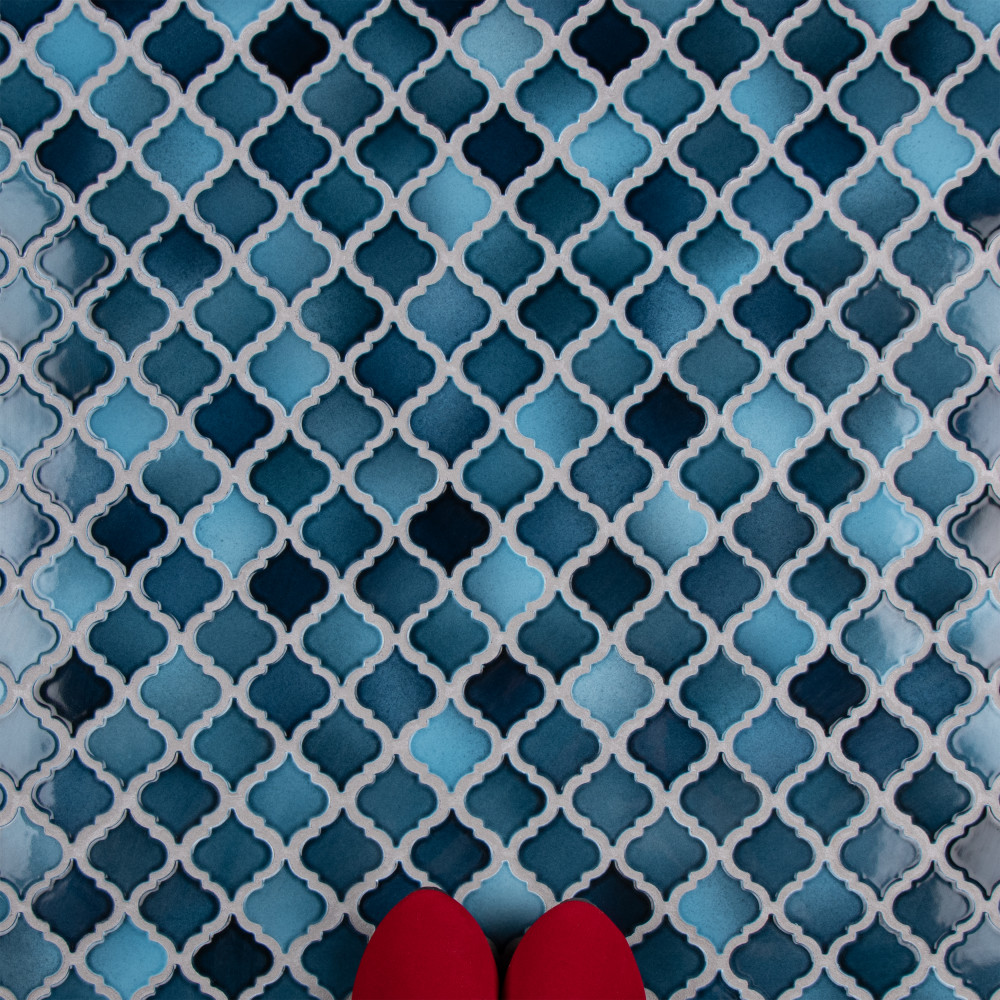Hudson Tangier Glacier 12.38x12.38 Lantern Porcelain Floor and Wall Digital Pattern