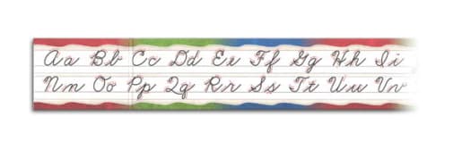 Christian Light Cursive Alphabet Desk Strip