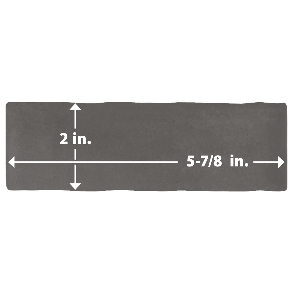 Coco Matte Black Hat 2 in. x 5-7/8 in. Porcelain Floor and Wall Tile
