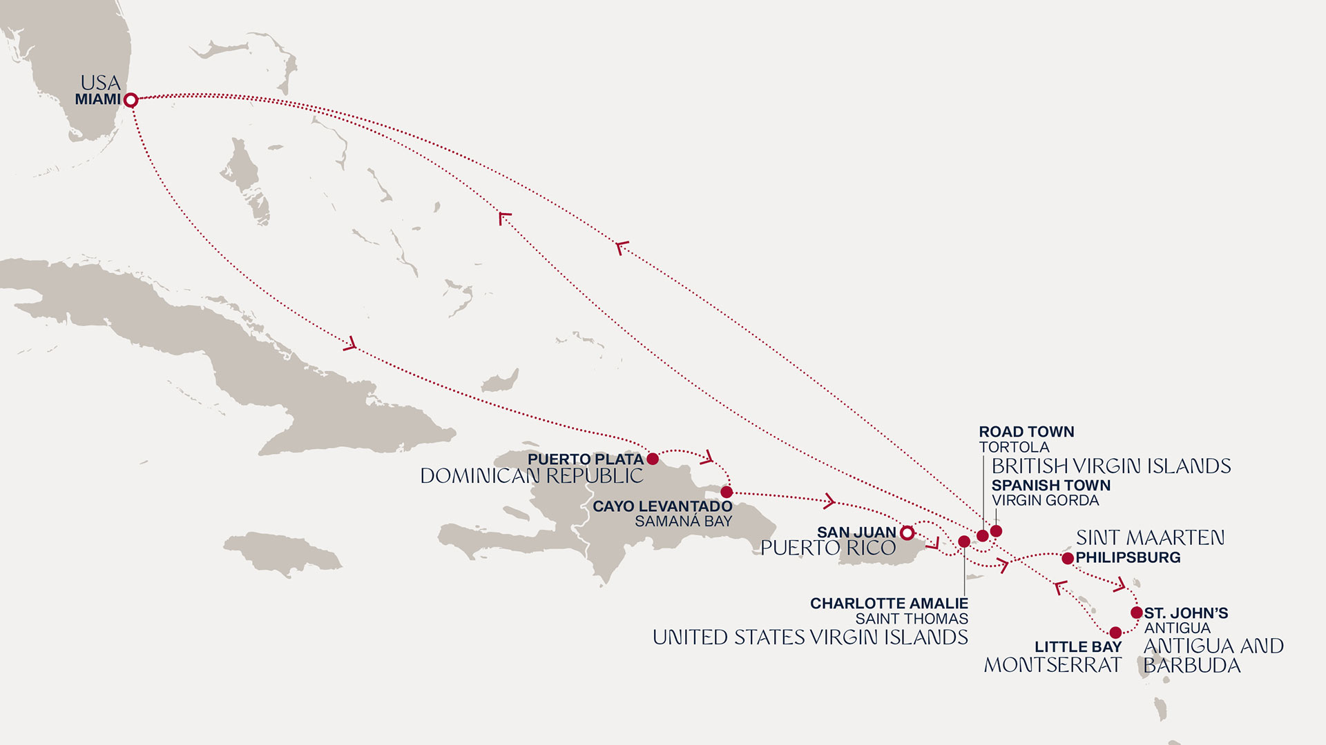 Itinerary map