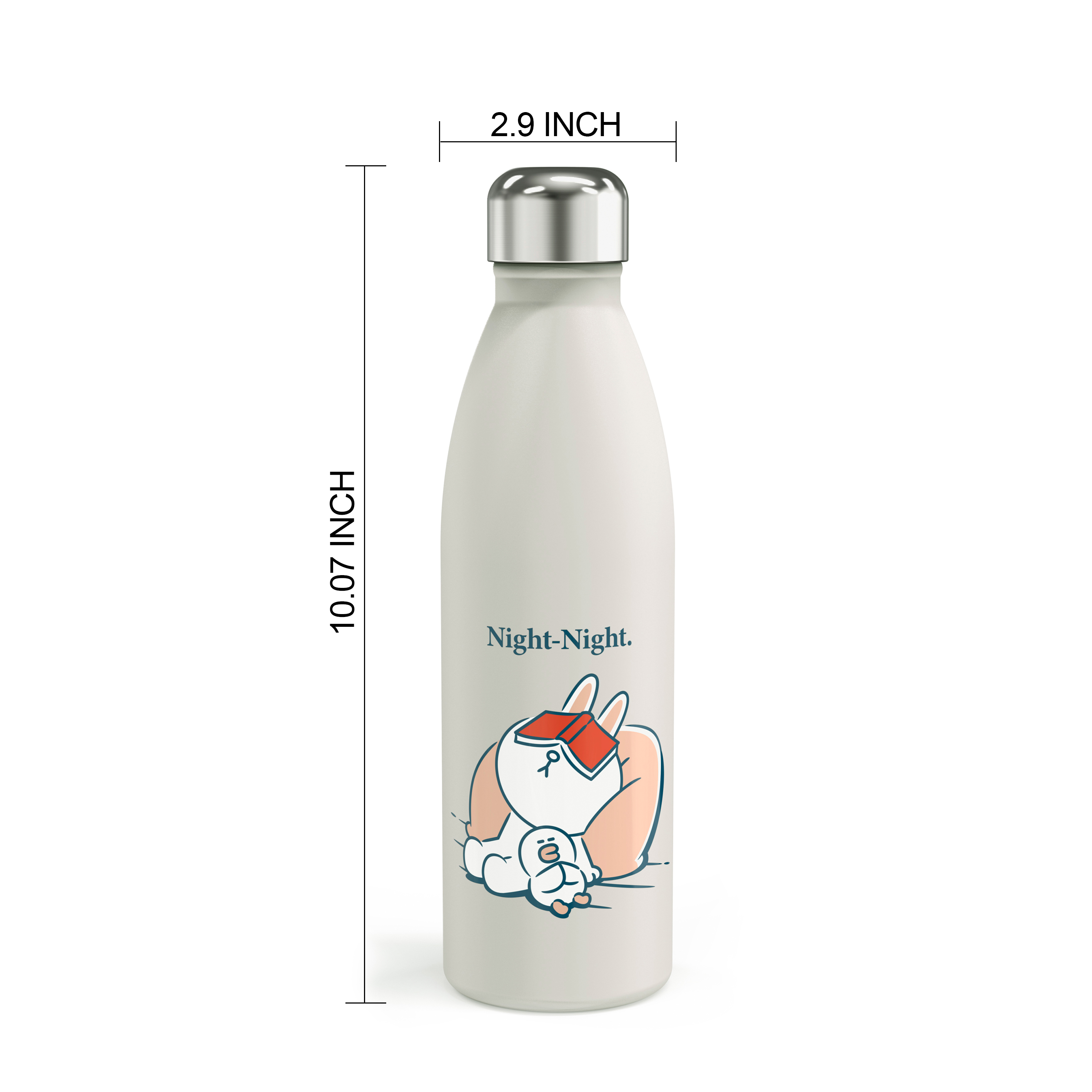 Line Friends 17.5 ounce Vacuum Insulated Stainless Steel Water Bottle, Sleepy Bunny slideshow image 7 Line Friends 17.5 ounce Vacuum Insulated Stainless Steel Water Bottle, Sleepy Bunny slideshow image 7