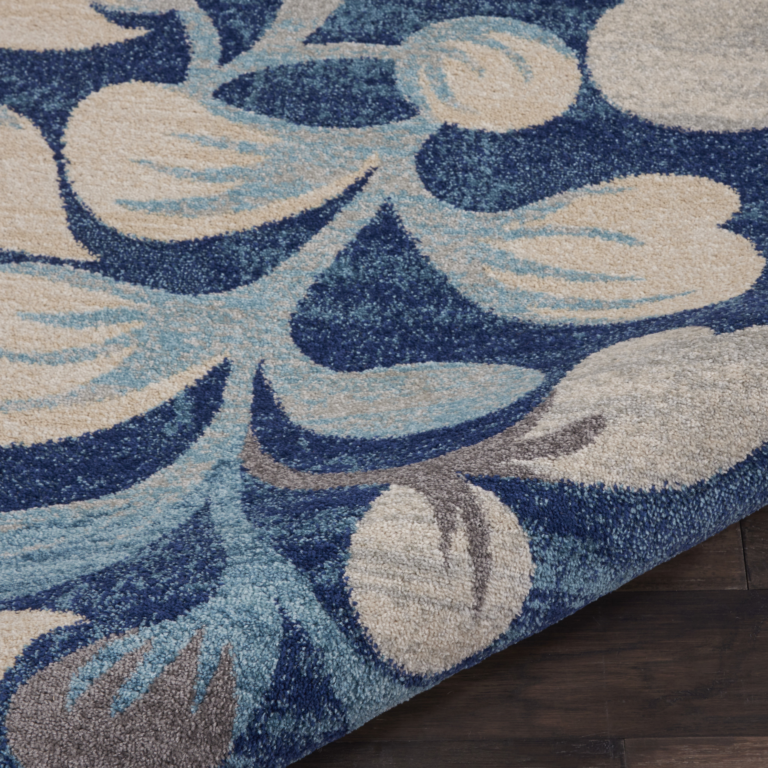 Nourison Tranquil 8' x 10' Navy Farmhouse Indoor Rug