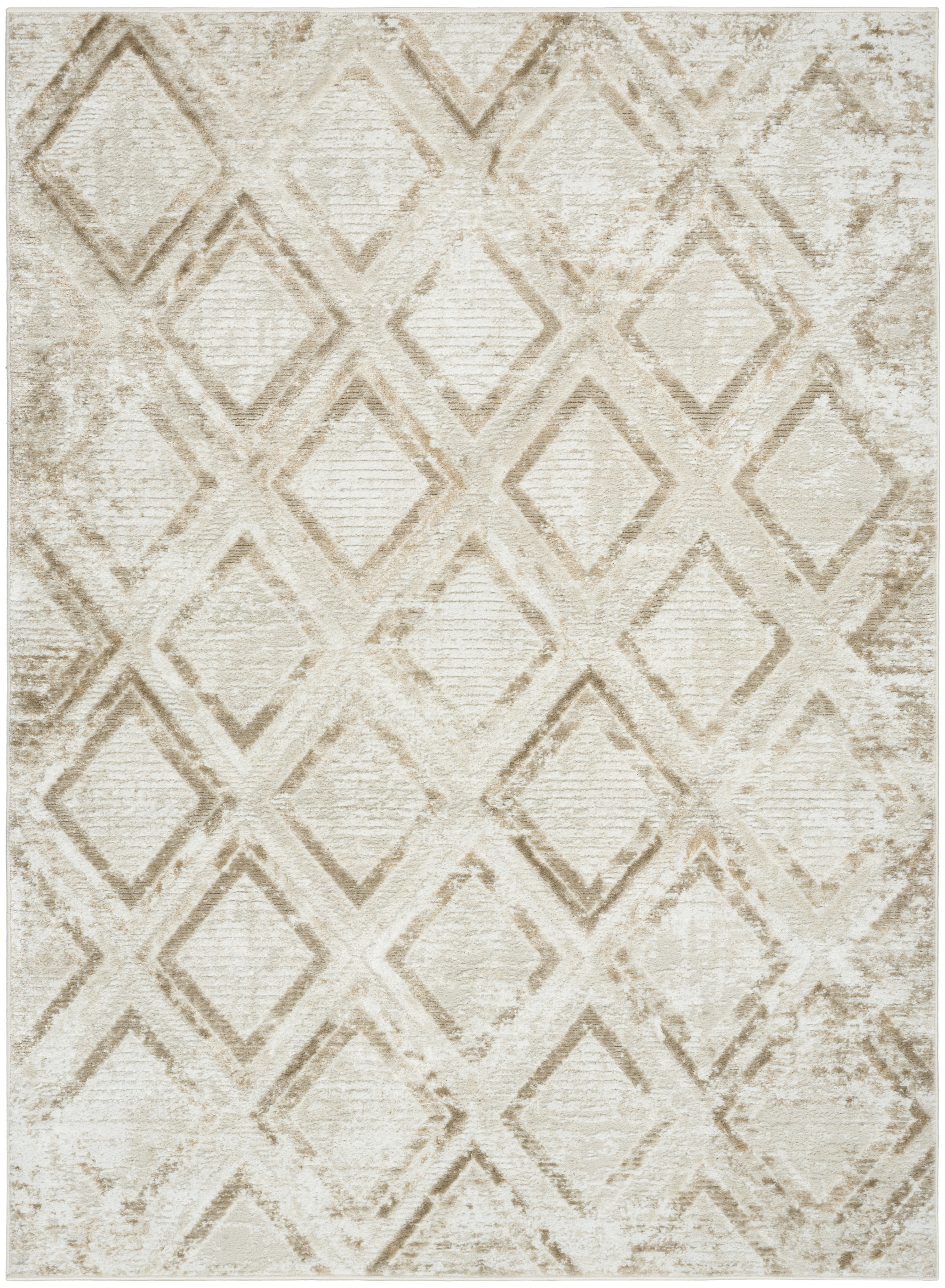 Nourison Dekor 4' x 6' Ivory Taupe Modern Indoor Rug