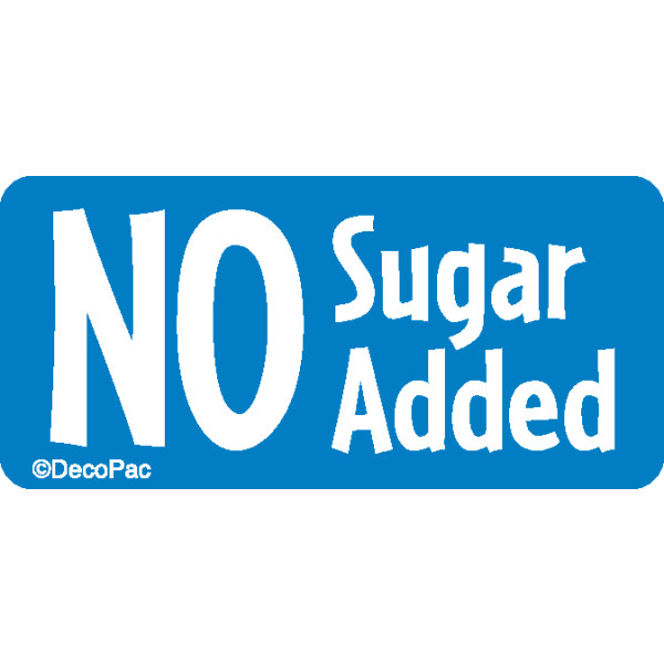 No Sugar Added Promotional Label