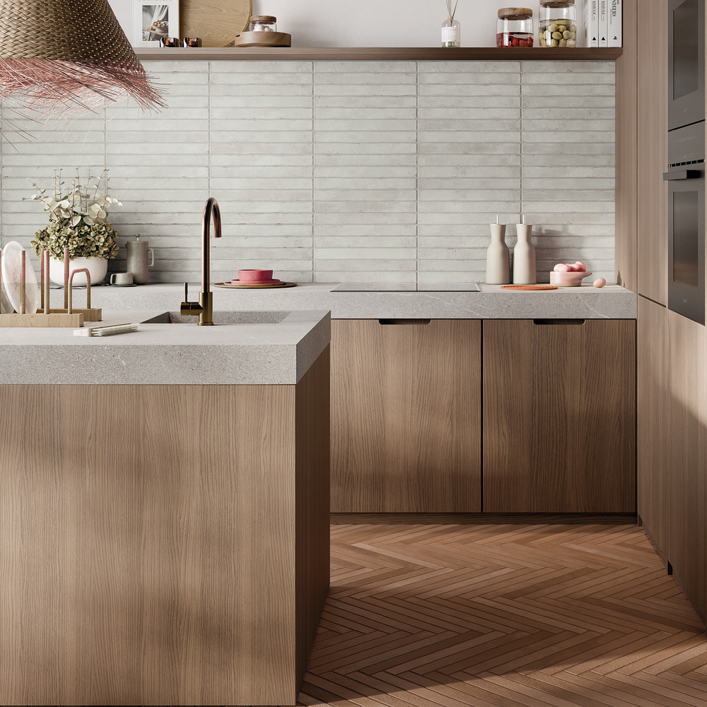 Phoenix Light Grey 1-7/8 in. x 17-3/4 in. Porcelain Floor and Wall Tile