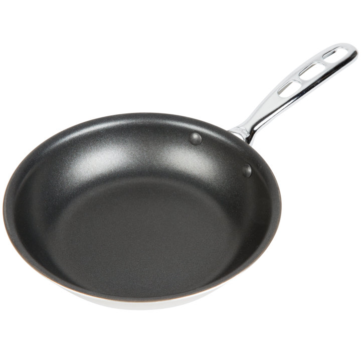 8-inch Tribute® 3-ply fry pan with CeramiGuard® II nonstick coating and plated TriVent handle