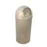 Impact, White, Bullet, 21 gal, Resin, Beige, Round, Receptacle