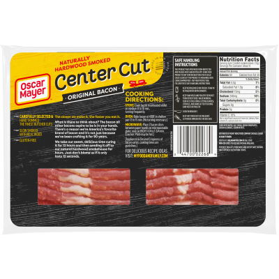 Oscar Mayer Original Center Cut Bacon, for a Low Carb Lifestyle, 12 oz Pack