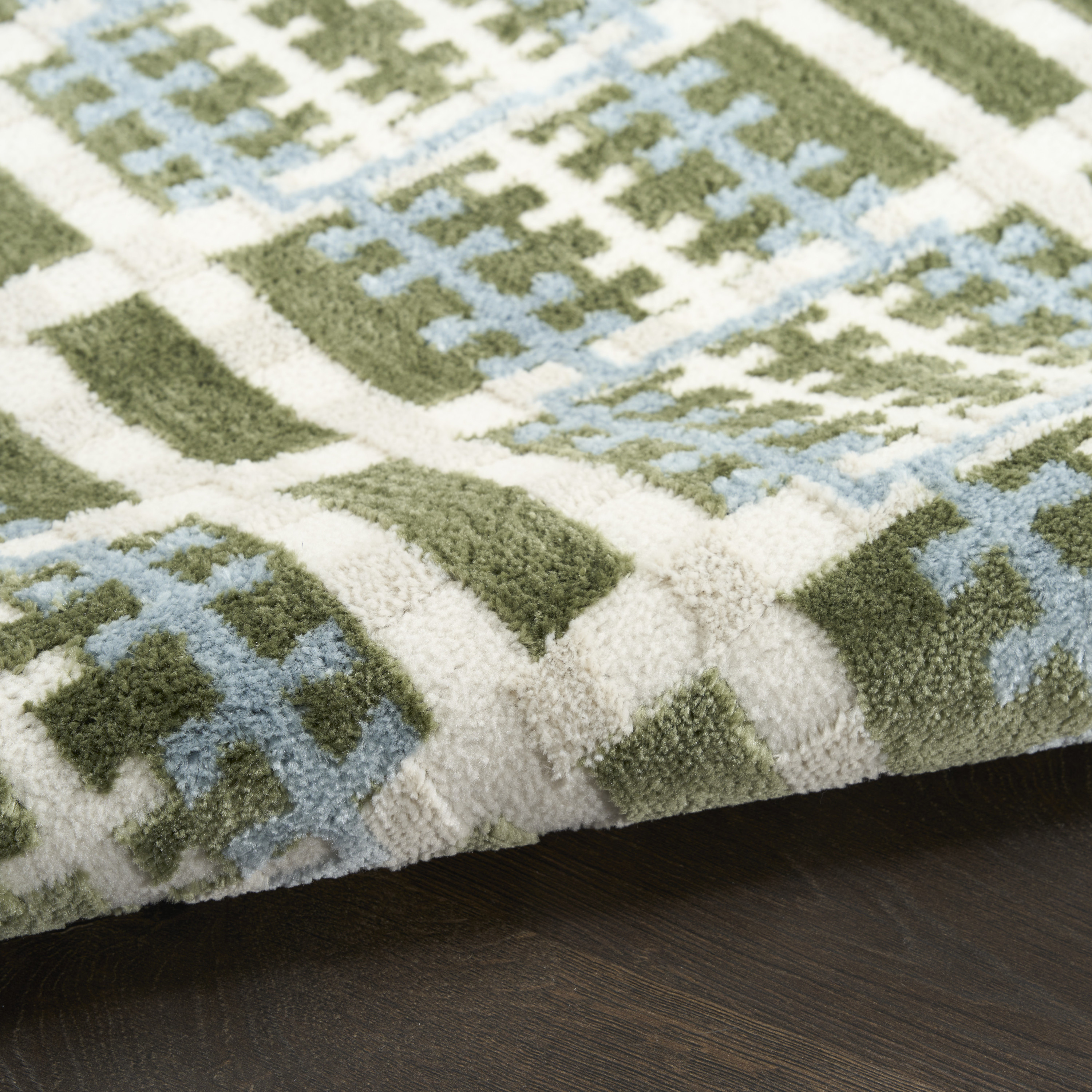 Nourison Nordic 8' x 10' Blue Green Modern Indoor Rug