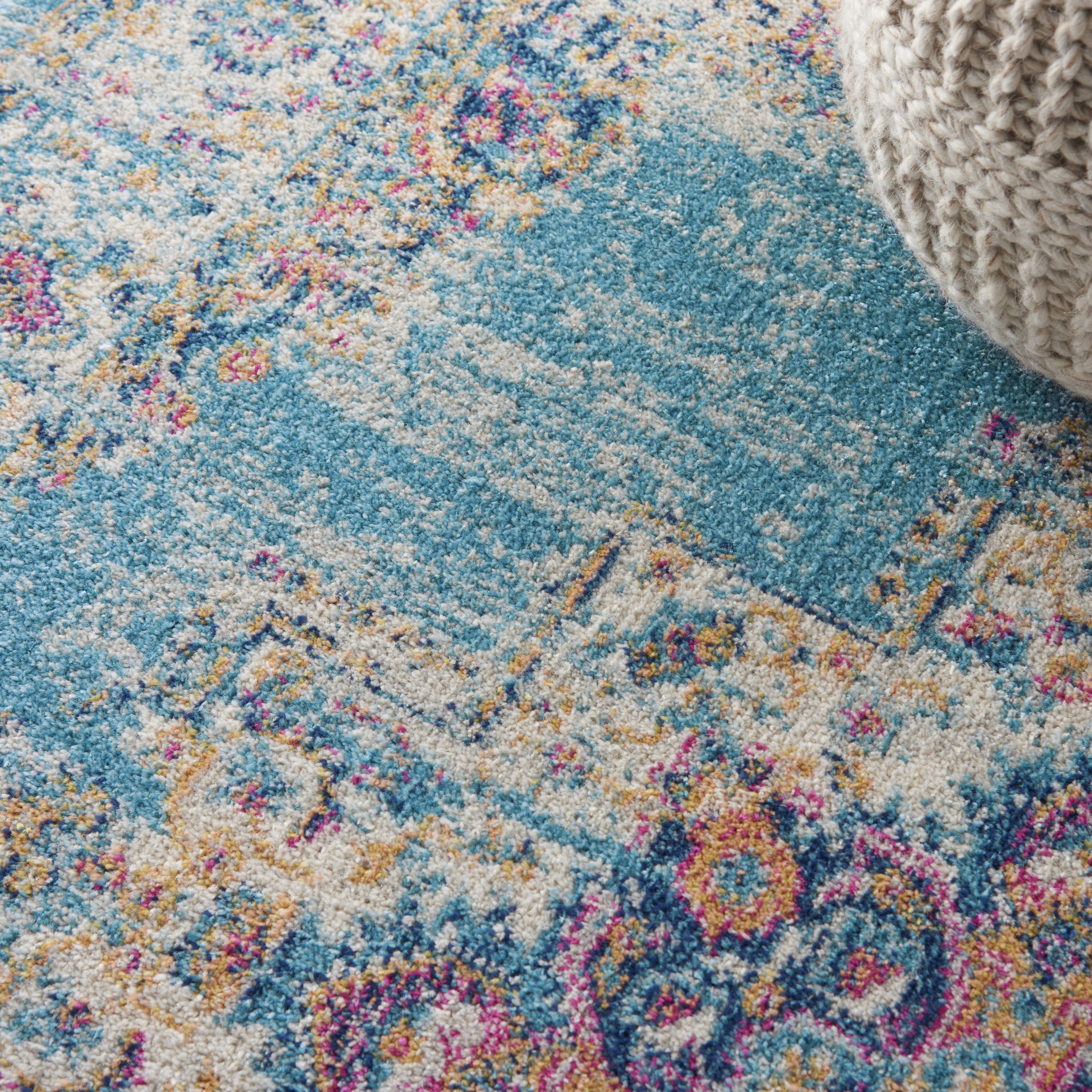 Nourison Passion 3'9" x 5'9" Light Blue Bohemian Indoor Rug
