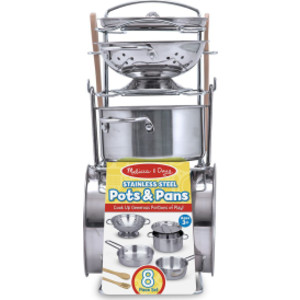Let's Play House! Stainless Steel Pots & Pans Play Set