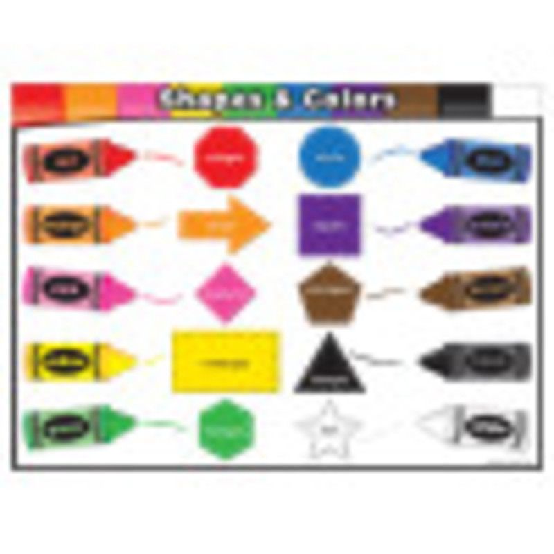 Smart Poly® PosterMat Pals™ Space Savers, 13" x 9-1/2", Shapes in Color