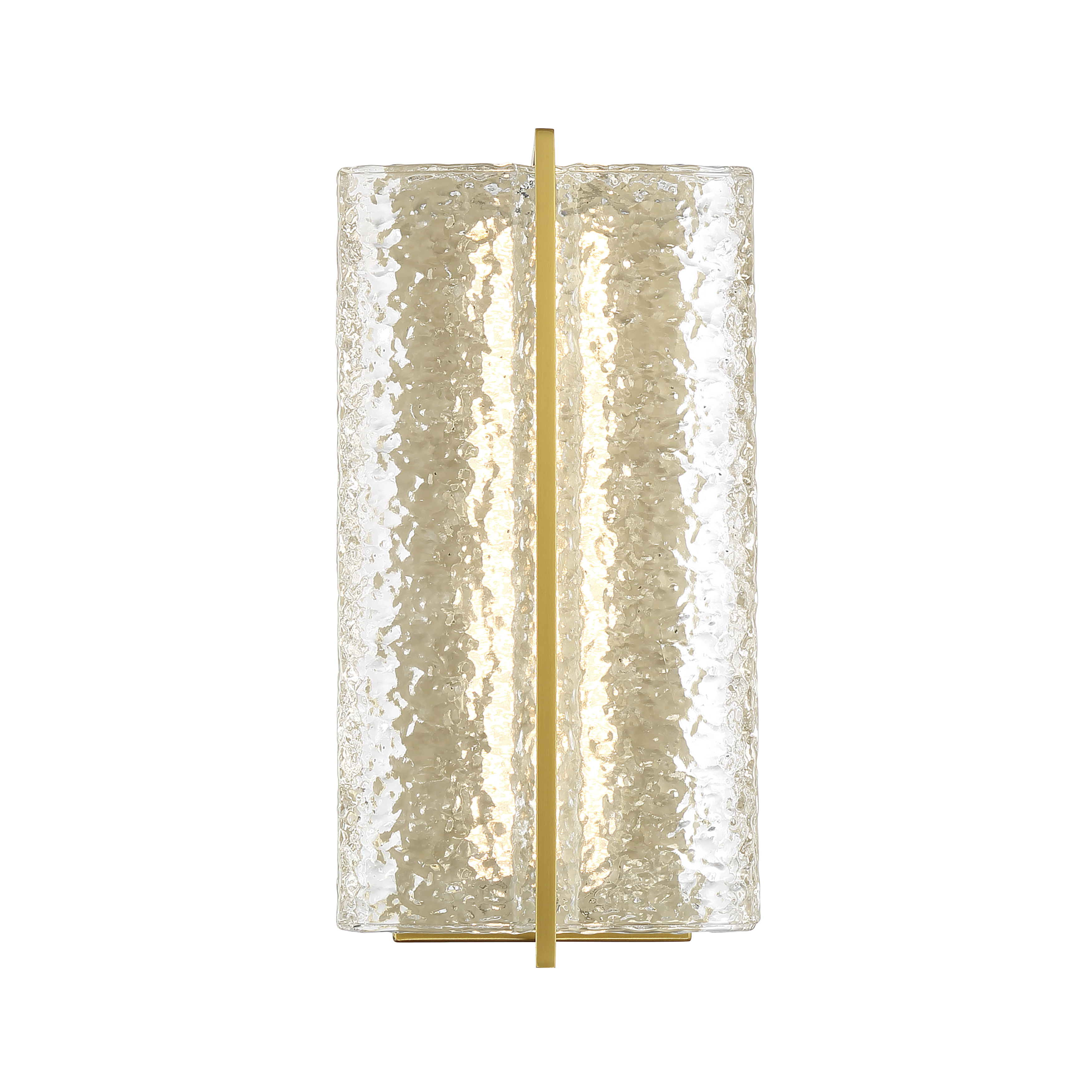The Sevryn LED Wall Sconce combines contemporary styling with timeless elegance. Its cast clear crystal glass shade and soft brass finish create sophisticated ambient lighting, while integrated LED technology delivers energy-efficient illumination. - alternate view