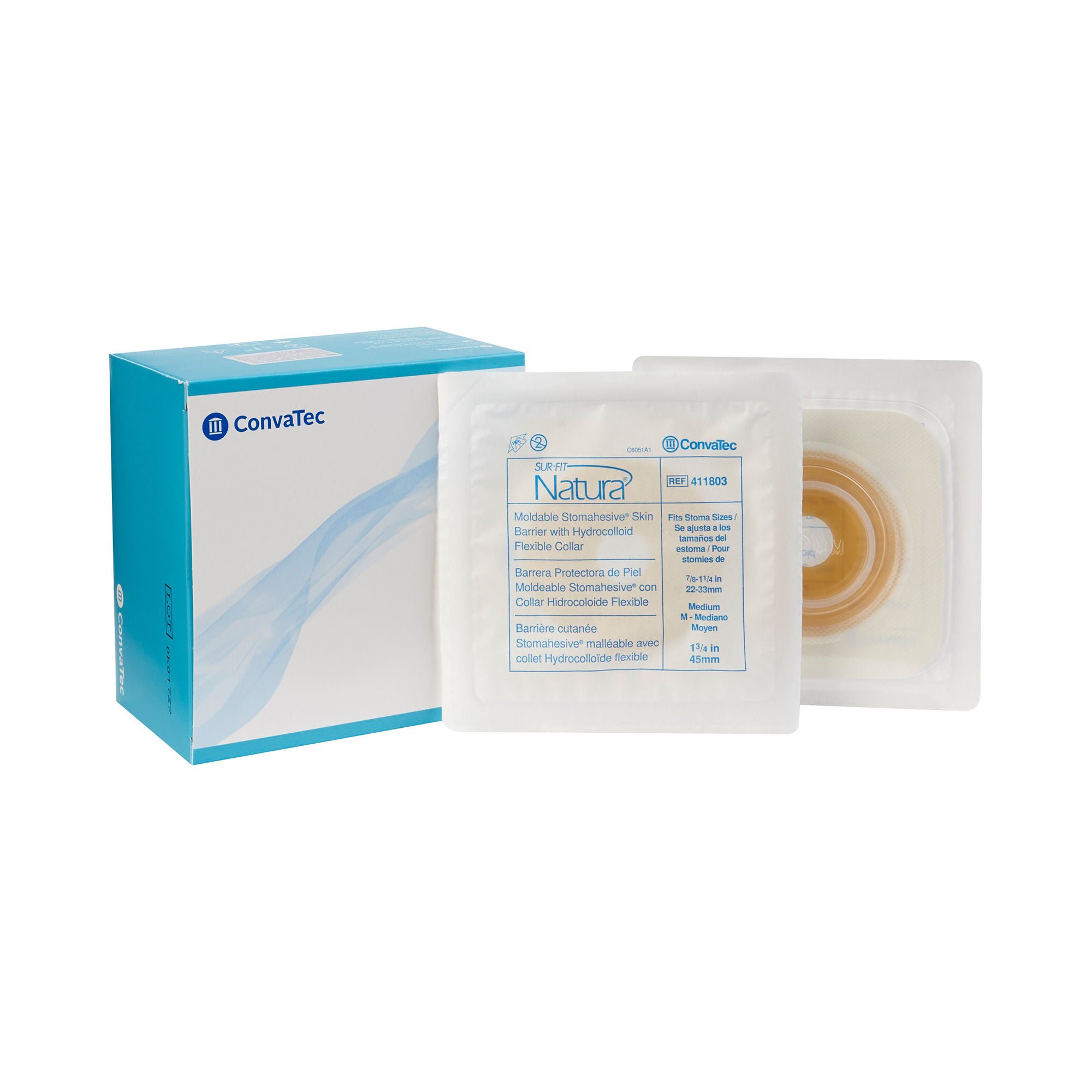 Sur-Fit Natura® Stomahesive® Ostomy Barrier Fits Stomas from 7/8 to 1-1/4 Inches