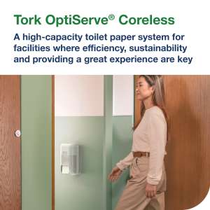 Tork, OptiServe 2-Roll Coreless, Coreless Bath Tissue Dispenser, White