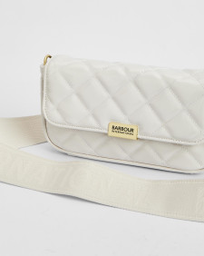 Soho Mini Quilted Crossbody Bag Gloss Silver Birch