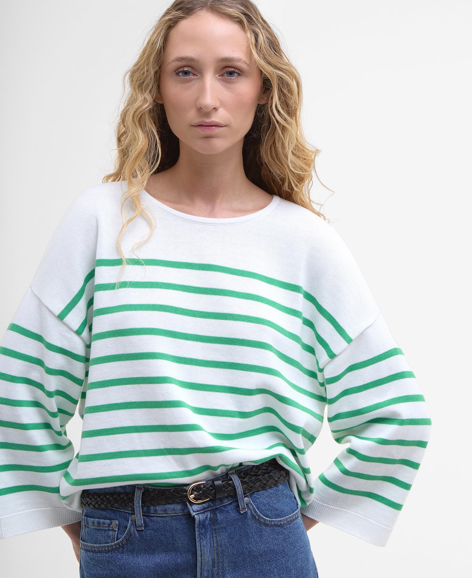 Kayleigh Striped Crew Neck Jumper image number 3