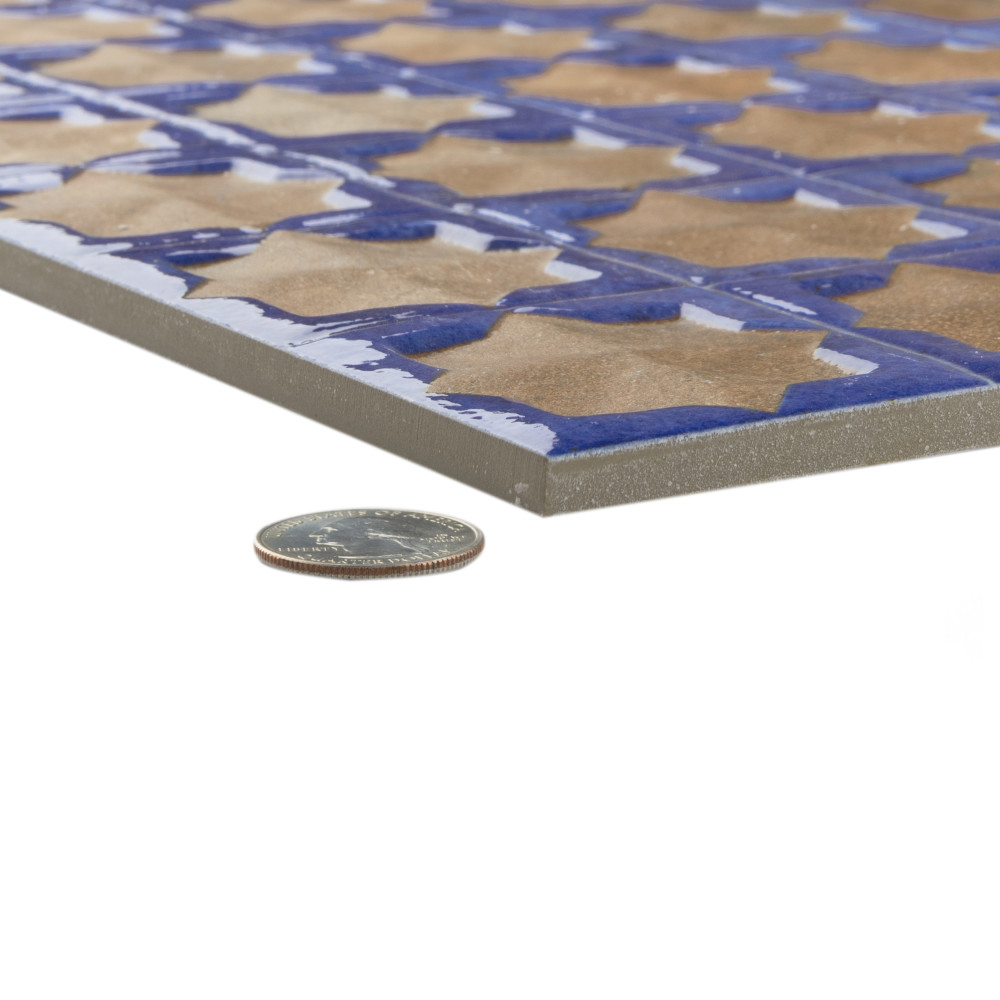 Tetuan Astre Terra Cobalt 12-1/8 in. x 21-7/8 in. Porcelain Wall Tile
