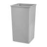 Rubbermaid Commercial, Untouchable, 50 gal, Resin, Gray, Square, Receptacle