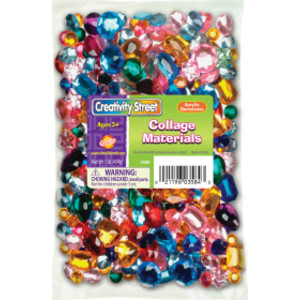 Acrylic Gemstones, Assorted Colors & Sizes, 1 lb.