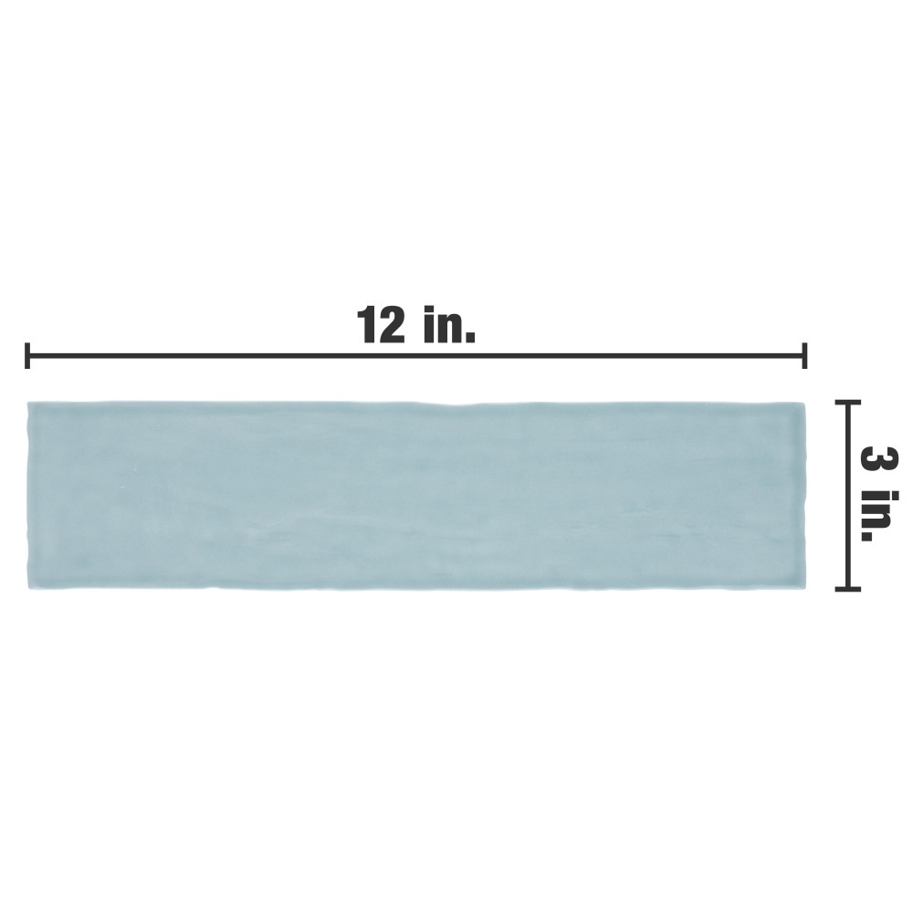Castillo Sky 3 in. x 12 in. Ceramic Wall Tile