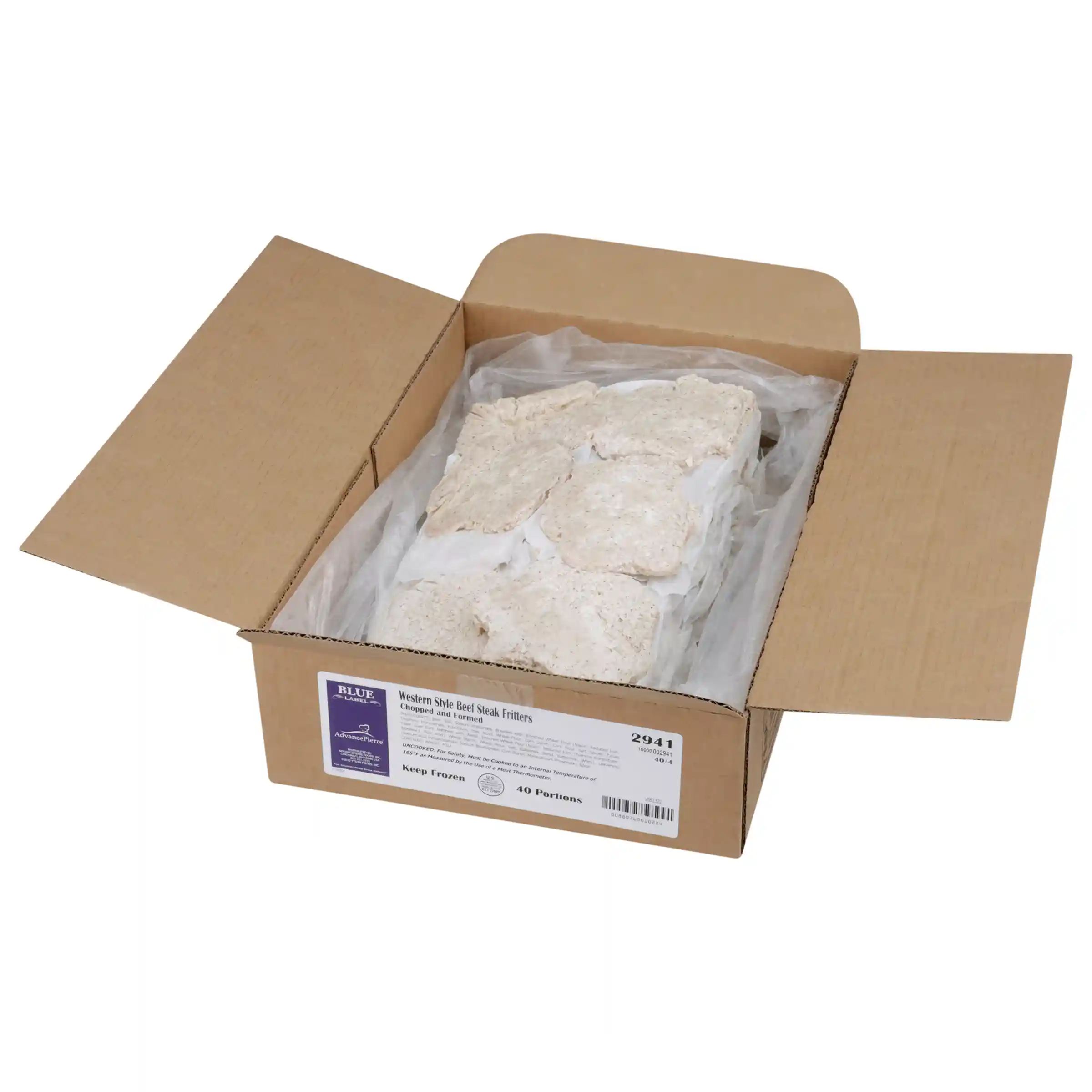 AdvancePierre® Blue Label Raw Breaded Western Style Country Fried Beef Steak Fritters, 4 oz_image_4