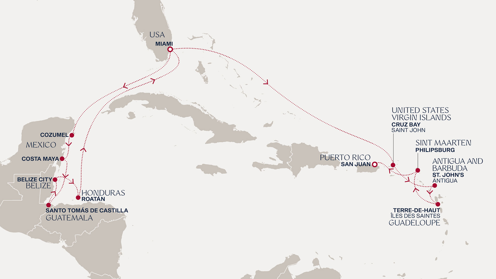 Itinerary map