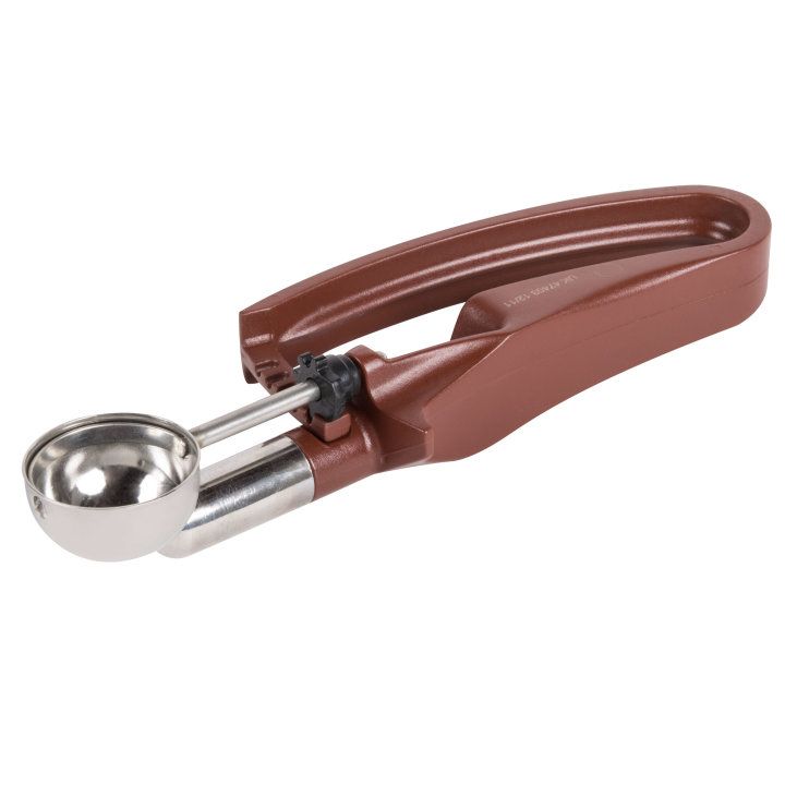 0.47-ounce disher with plum squeeze handle
