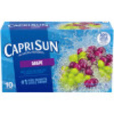 Capri Sun Grape Flavored Juice Drink Blend, 10 ct Box, 6 fl oz Pouches