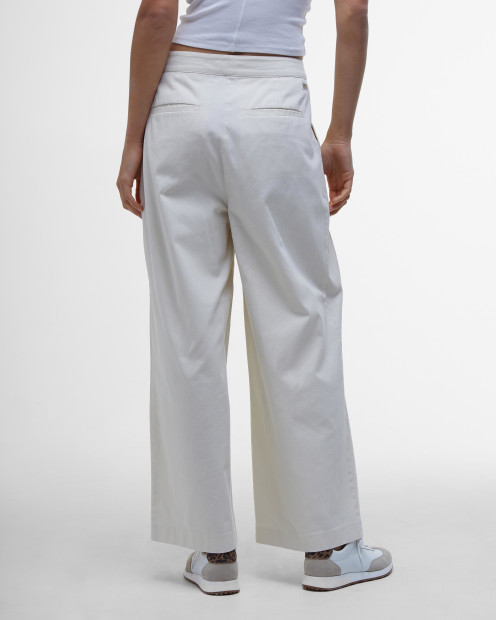 Dakota Wide-Leg Trousers Light Stone