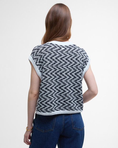 Olivia Button-Up Sweater Vest Cloud/Navy