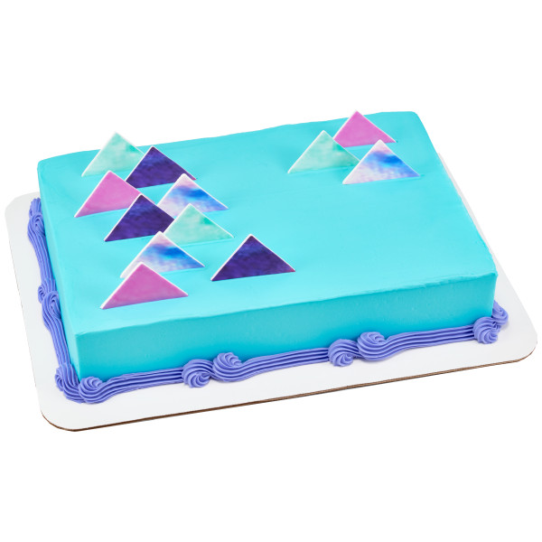 Watercolor Triangles Sweet Décor® Printed Edible Decorations