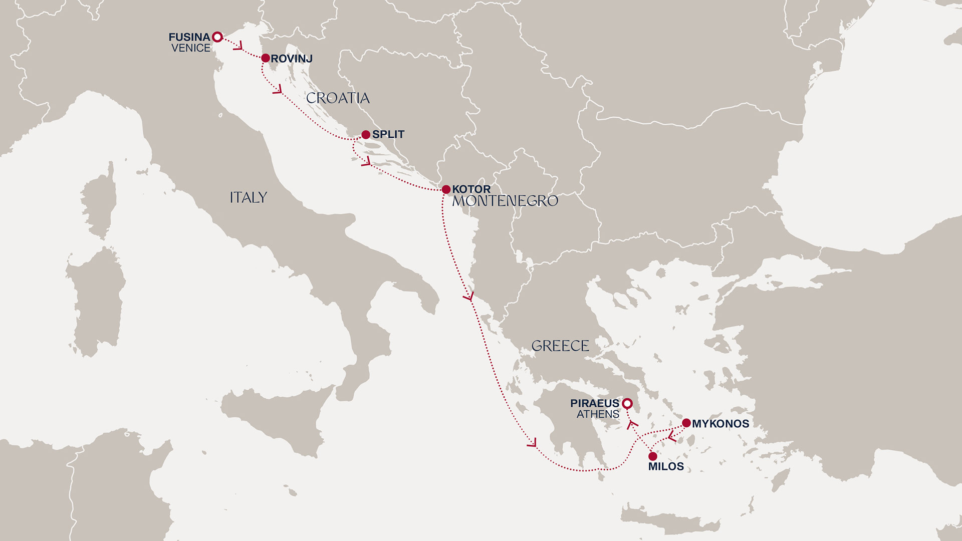 Itinerary map
