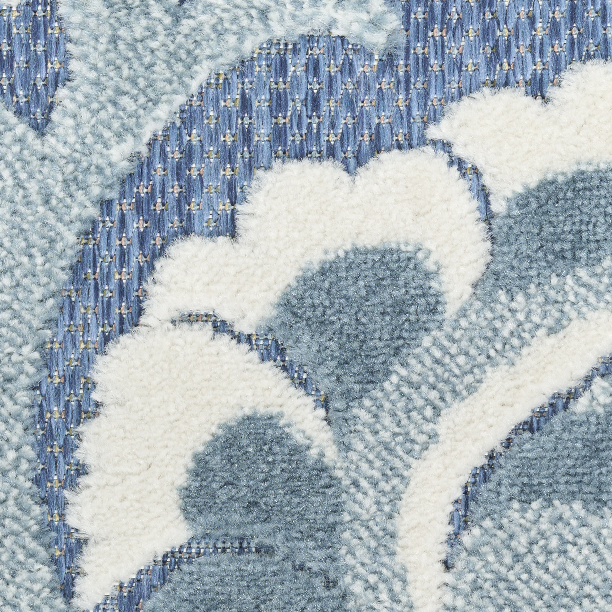 Nourison Aloha 7'10" x 10'6" Blue Farmhouse Rug