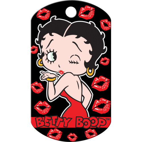 Betty Boop Blow Kiss Large Military ID Quick-Tag 5 Pack