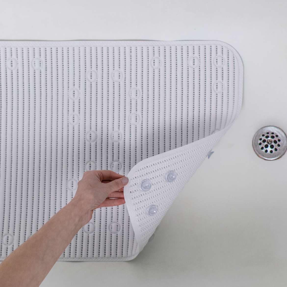 Cushioned Bath Mat White Duck Brand