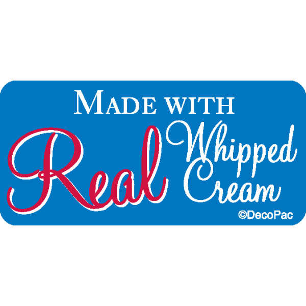 Made With Real Whipped Cream Merchandising Label DecoPac