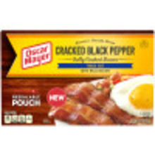 Oscar Mayer Fully Cooked Bacon, Thick Cut Cracked Black Pepper, 2.52 oz