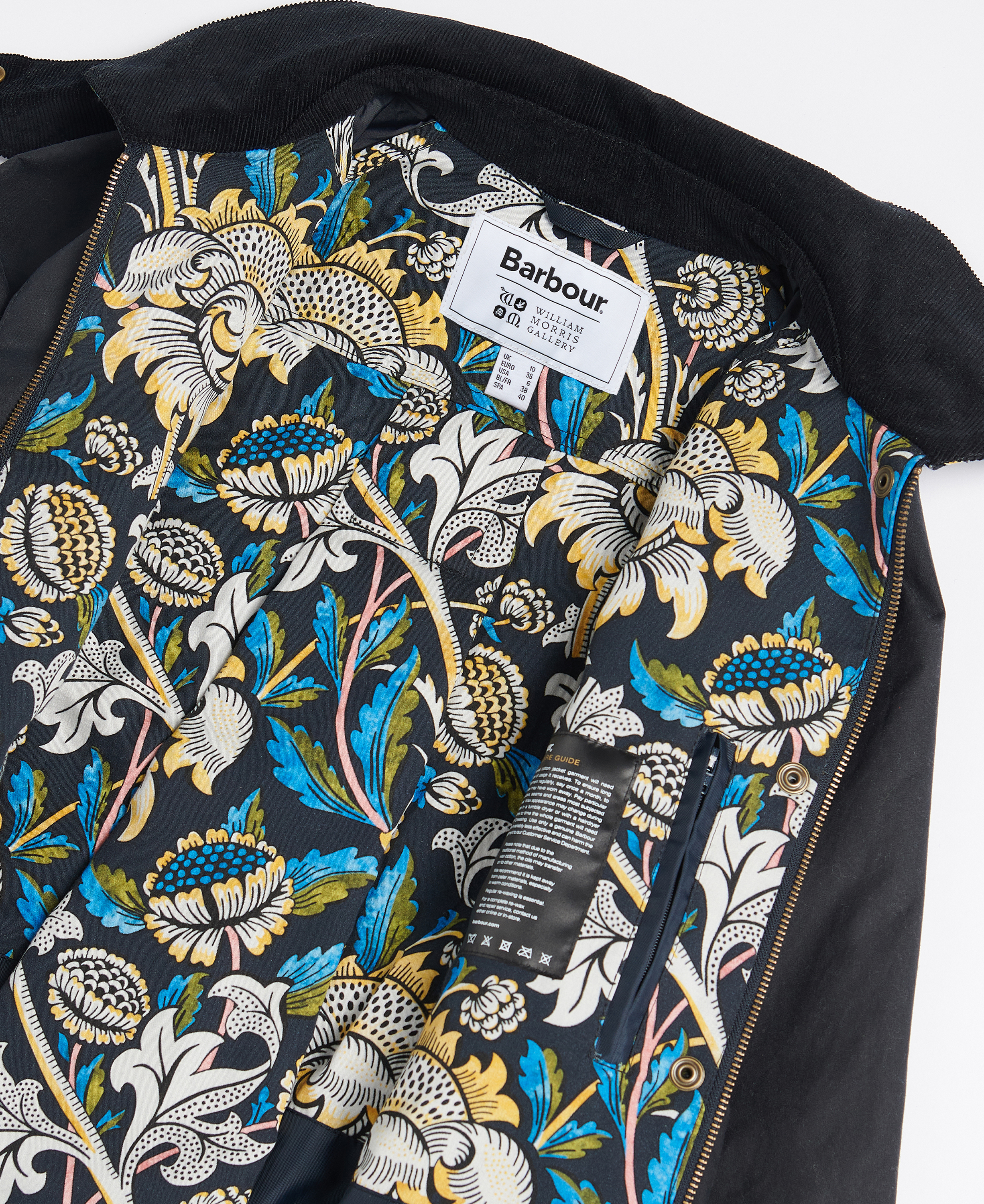 Barbour x William Morris Gallery Rendall Waxed Jacket image number 3