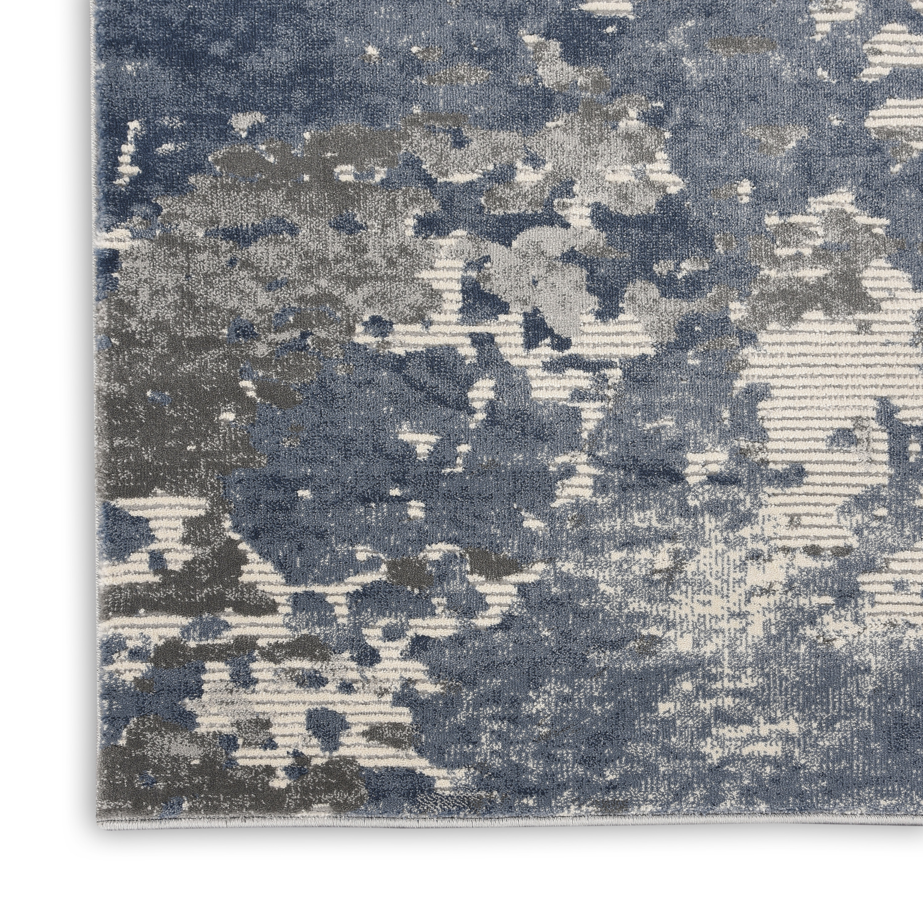 Nourison Rustic Textures 9'3" x 12'9" Grey Blue Modern Indoor Rug