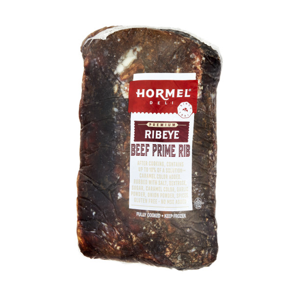 HORMEL(r) Prime Rib, Rare, 10%, No Roll, Wet Pack, Frozen, 2 pc . C1CB - Front Center Inner Pack (Hi Res)