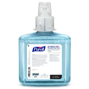 Gojo, PURELL CRT HEALTHY SOAP, Naturally Clean Foam Soap, PURELL® ES4 Push-Style Soap Dispenser 1200 mL Cartridge