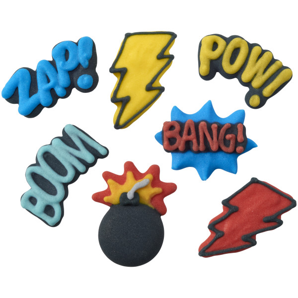 Superheroes - Red 3 Free Royal Icing Decoration