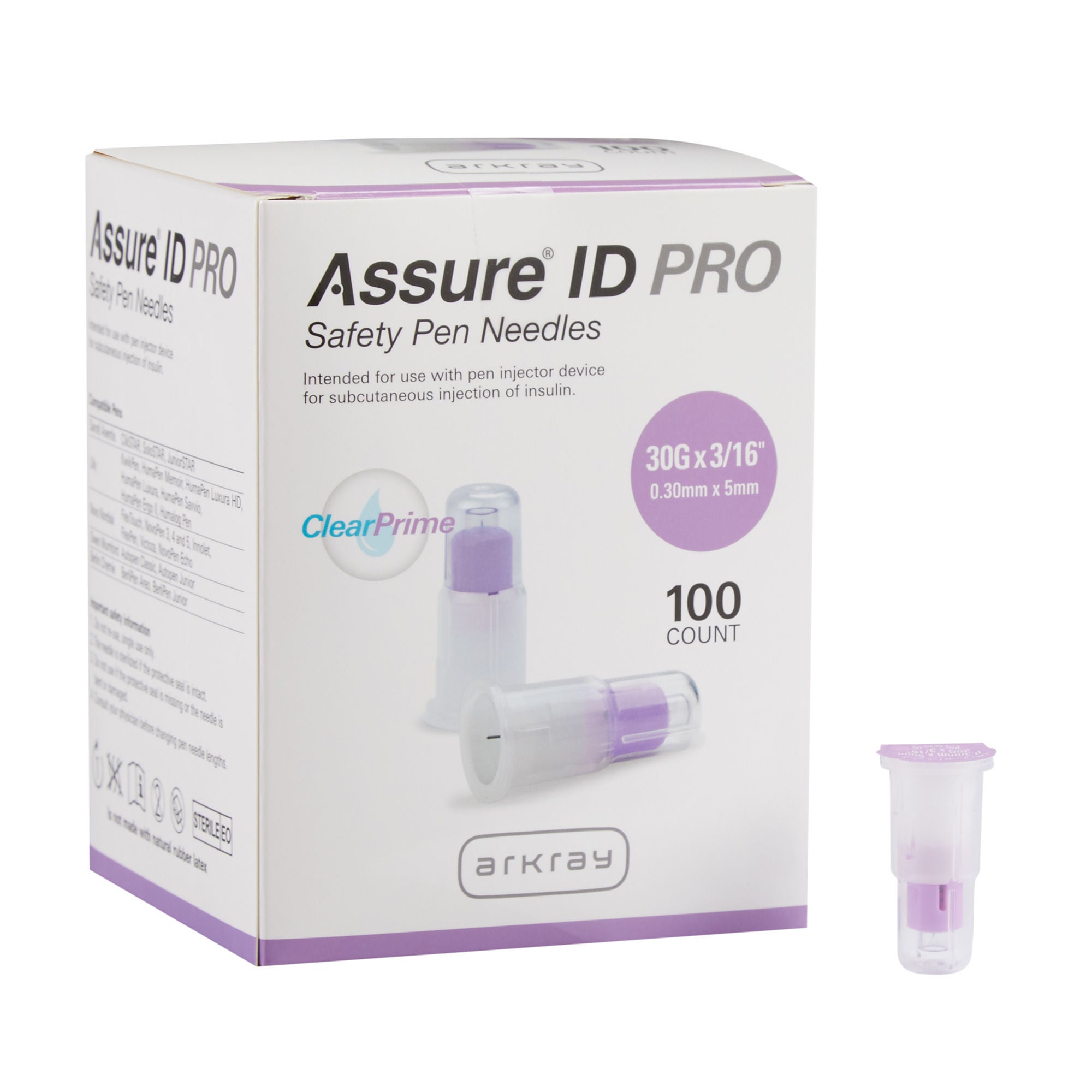 Arkray USA NEEDLE, SAFETY PEN ASSURE ID PRO 30GX5MM (100/BX 12/BX/CS)