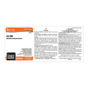 Label RTU 483 I.D. 200 Cleaner Degreaser